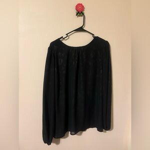 Nine Britton Black Sheer Blouse
